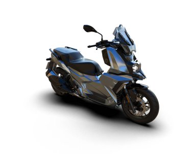 motorcycle isolated on white background. 3d rendering - illustration