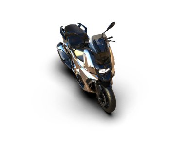 motorcycle isolated on white background. 3d rendering - illustration