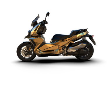 motorcycle isolated on white background. 3d rendering - illustration