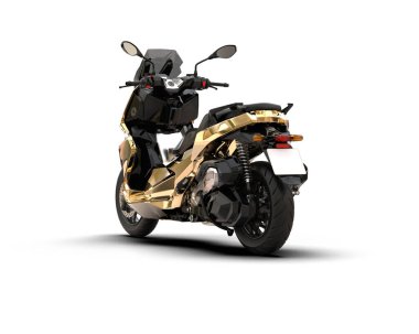 motorcycle isolated on white background. 3d rendering - illustration