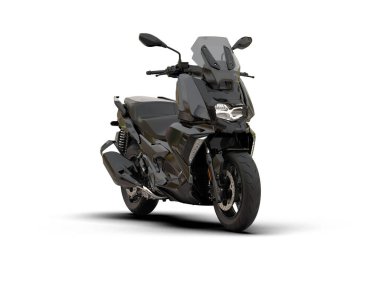 motorcycle isolated on white background. 3d rendering - illustration