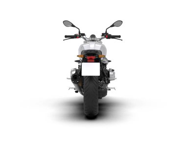 motorcycle isolated on white background. 3d rendering - illustration