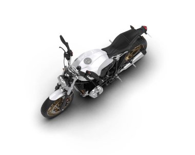 motorcycle isolated on white background. 3d rendering - illustration
