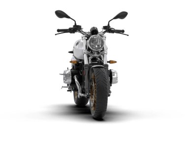 motorcycle isolated on white background. 3d rendering - illustration