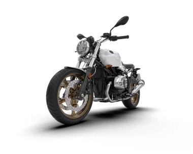 motorcycle isolated on white background. 3d rendering - illustration
