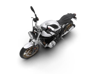 motorcycle isolated on white background. 3d rendering - illustration