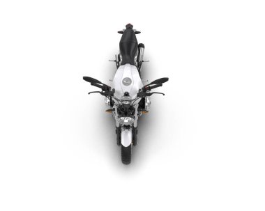 motorcycle isolated on white background. 3d rendering - illustration