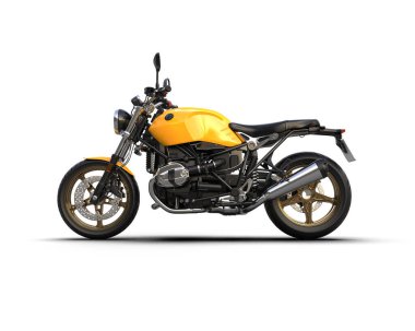 motorcycle isolated on white background. 3d rendering - illustration