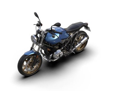 motorcycle isolated on white background. 3d rendering - illustration