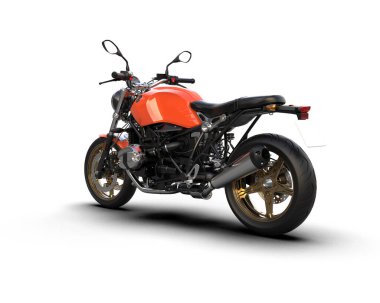 motorcycle isolated on white background. 3d rendering - illustration