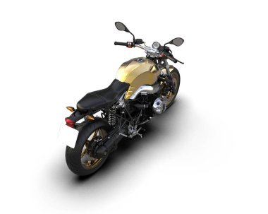 motorcycle isolated on white background. 3d rendering - illustration