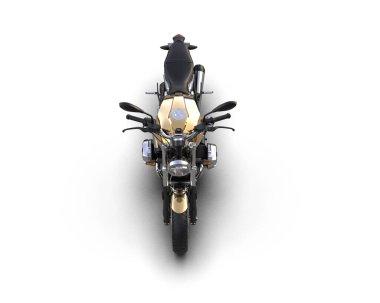 motorcycle isolated on white background. 3d rendering - illustration