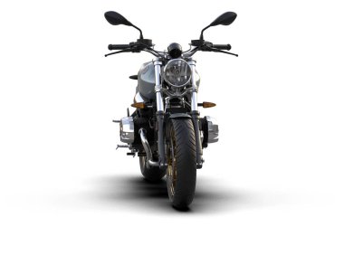 motorcycle isolated on white background. 3d rendering - illustration
