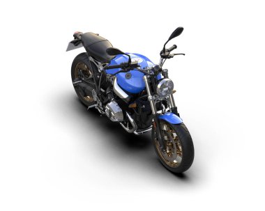 motorcycle isolated on white background. 3d rendering - illustration