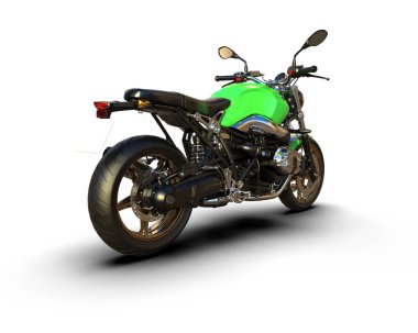motorcycle isolated on white background. 3d rendering - illustration