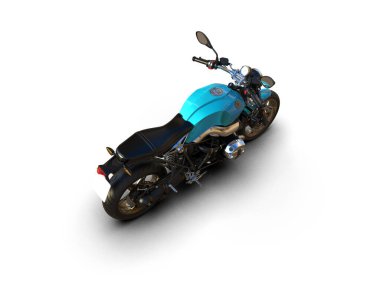 motorcycle isolated on white background. 3d rendering - illustration