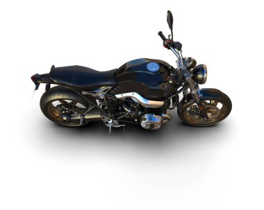 motorcycle isolated on white background. 3d rendering - illustration