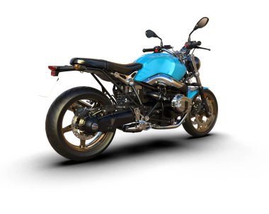 motorcycle isolated on white background. 3d rendering - illustration