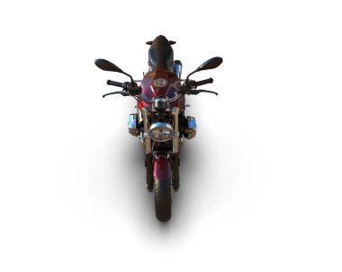 motorcycle isolated on white background. 3d rendering - illustration