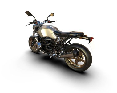 motorcycle isolated on white background. 3d rendering - illustration