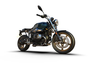 motorcycle isolated on white background. 3d rendering - illustration