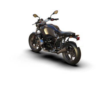 motorcycle isolated on white background. 3d rendering - illustration