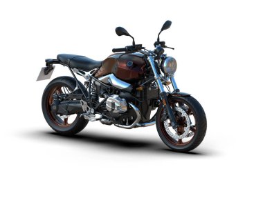 motorcycle isolated on white background. 3d rendering - illustration