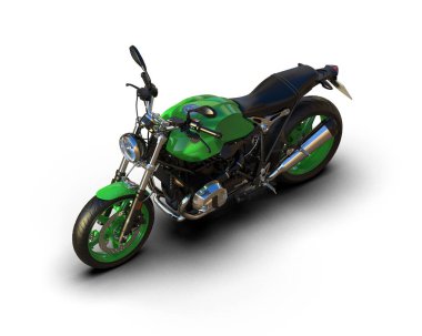 motorcycle isolated on white background. 3d rendering - illustration