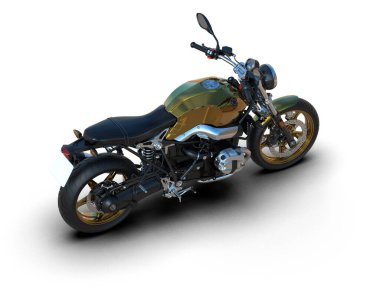 motorcycle isolated on white background. 3d rendering - illustration
