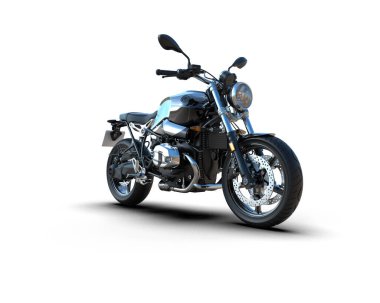 motorcycle isolated on white background. 3d rendering - illustration