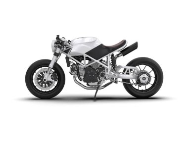 motorcycle isolated on white background. 3d rendering - illustration