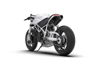 motorcycle isolated on white background. 3d rendering - illustration