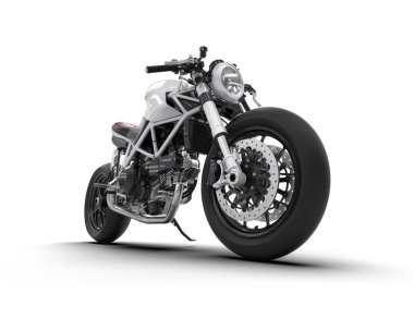 motorcycle isolated on white background. 3d rendering - illustration