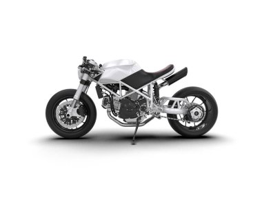 motorcycle isolated on white background. 3d rendering - illustration