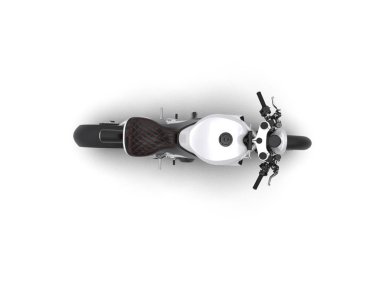 motorcycle isolated on white background. 3d rendering - illustration