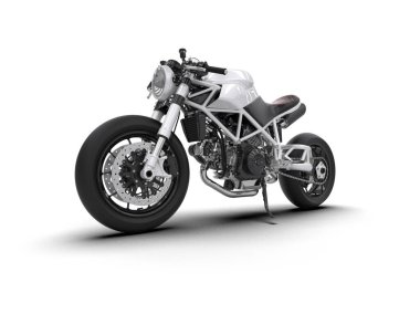 motorcycle isolated on white background. 3d rendering - illustration