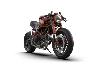 motorcycle isolated on white background. 3d rendering - illustration