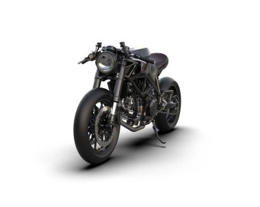 motorcycle isolated on white background. 3d rendering - illustration