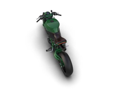 motorcycle isolated on white background. 3d rendering - illustration