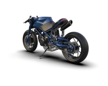 motorcycle isolated on white background. 3d rendering - illustration