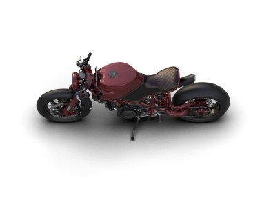 motorcycle isolated on white background. 3d rendering - illustration
