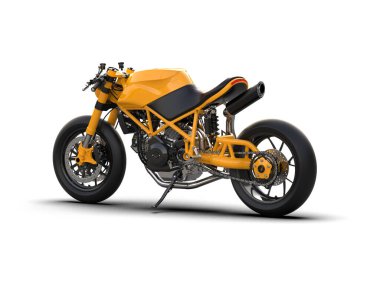 motorcycle isolated on white background. 3d rendering - illustration