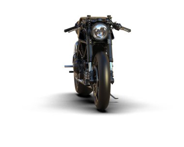 motorcycle isolated on white background. 3d rendering - illustration