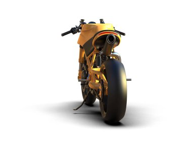 motorcycle isolated on white background. 3d rendering - illustration
