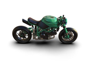 motorcycle isolated on white background. 3d rendering - illustration