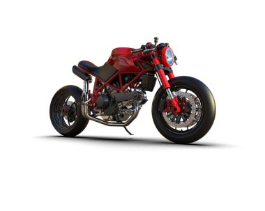motorcycle isolated on white background. 3d rendering - illustration