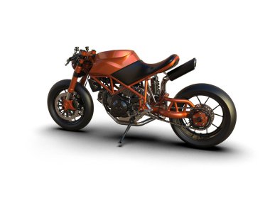 motorcycle isolated on white background. 3d rendering - illustration