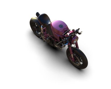 motorcycle isolated on white background. 3d rendering - illustration