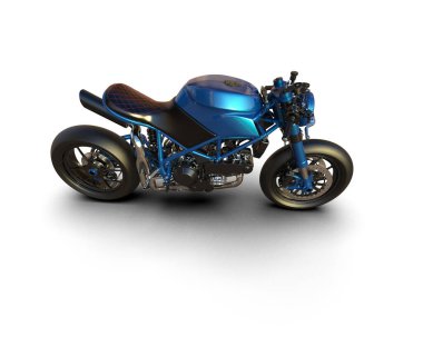 motorcycle isolated on white background. 3d rendering - illustration
