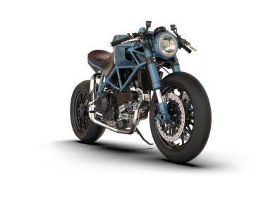 motorcycle isolated on white background. 3d rendering - illustration